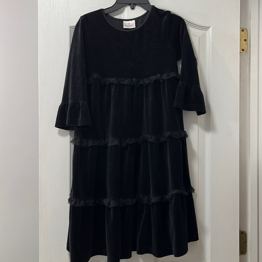 Hanna Andersson black velour dress